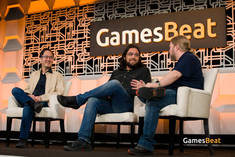 Left to right: David Kim of Wax, Rami Ismail, and Jon Radoff of Beamable.