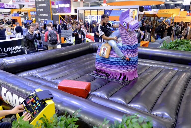 A scene from the Fortnite/Epic booth at GDC 2019.