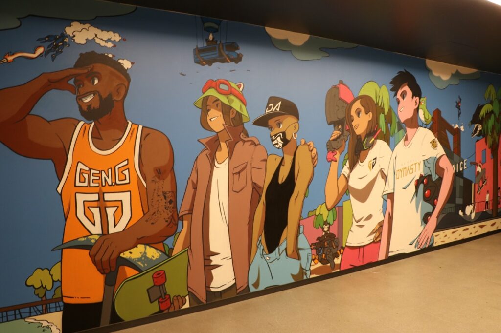 The art at Gen.G's esports training facility in L.A.