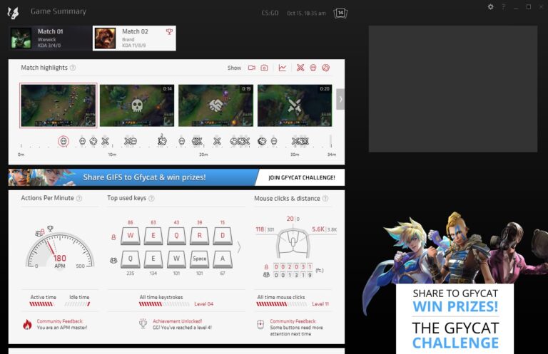 Gfycat and Overwolf make it easy to do gaming GIFs.