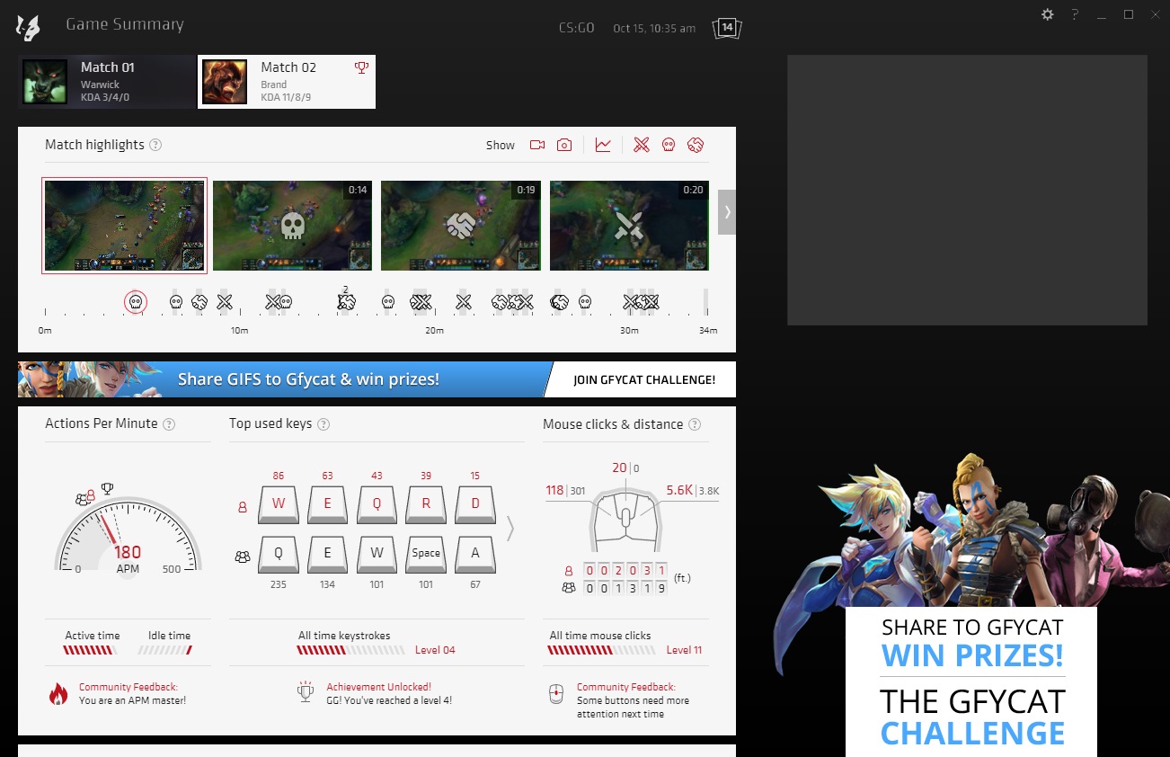 Gfycat and Overwolf make it easy to do gaming GIFs.