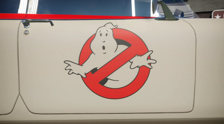 Ghostbusters in Planet Coaster.