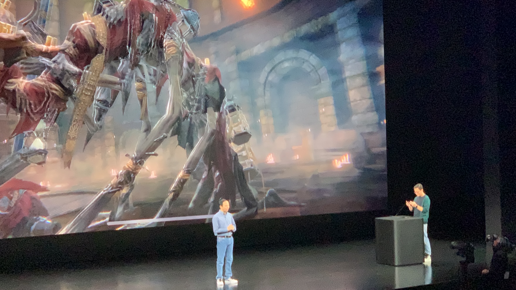 Giant shows off Pascal's Wager at Apple event.