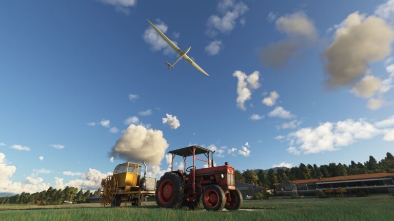A glider in Microsoft Flight Simulator 2024.