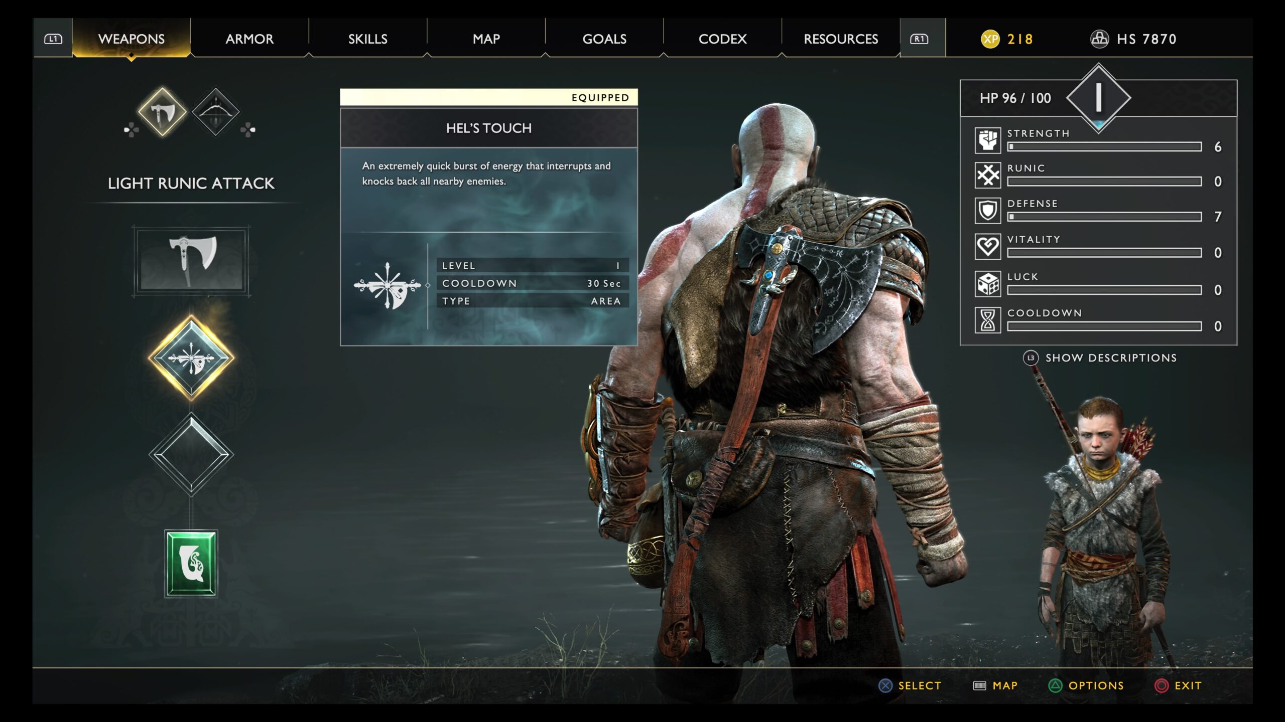 God of War's menus.