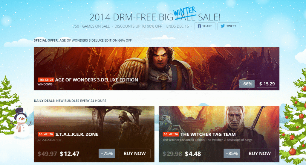 Free copies of Age of Wonders in GOG’s Winter PC game sale