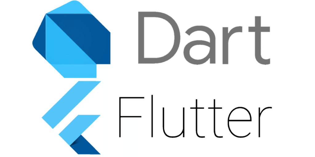 Google's Dart and Flutter logos
