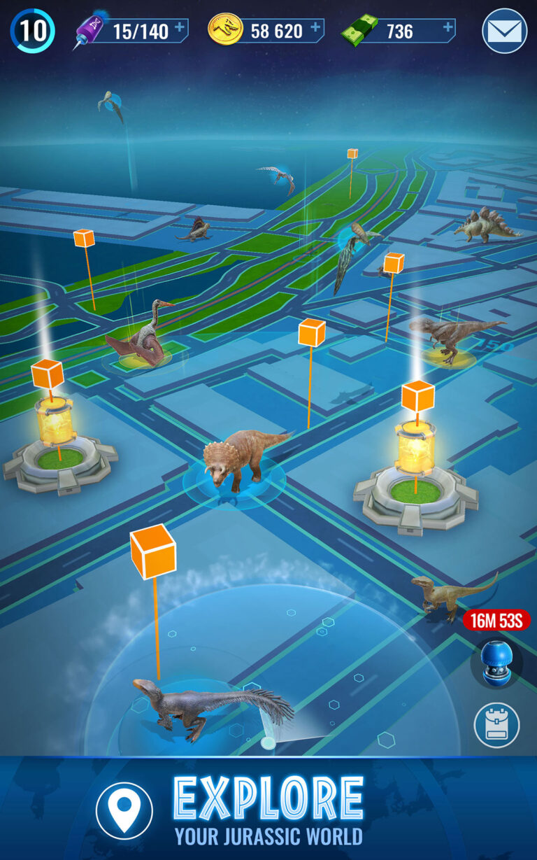 Jurassic World: Alive used Google Maps for its location-based gaming.