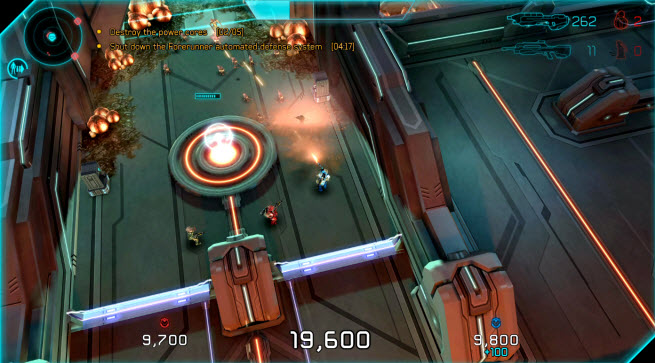 Halo: Spartan Assault co-op battle.