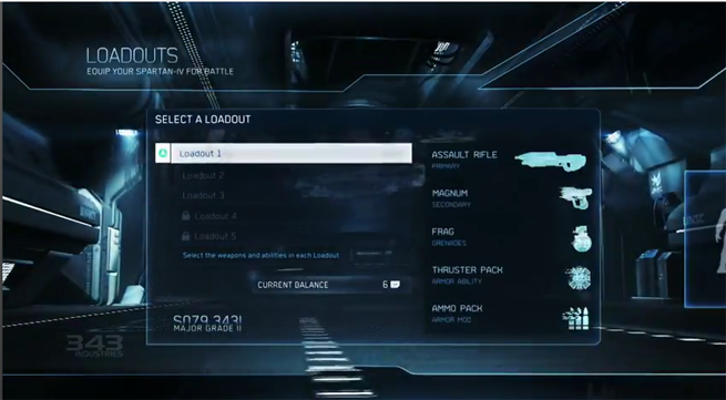 Loadouts in Halo 4