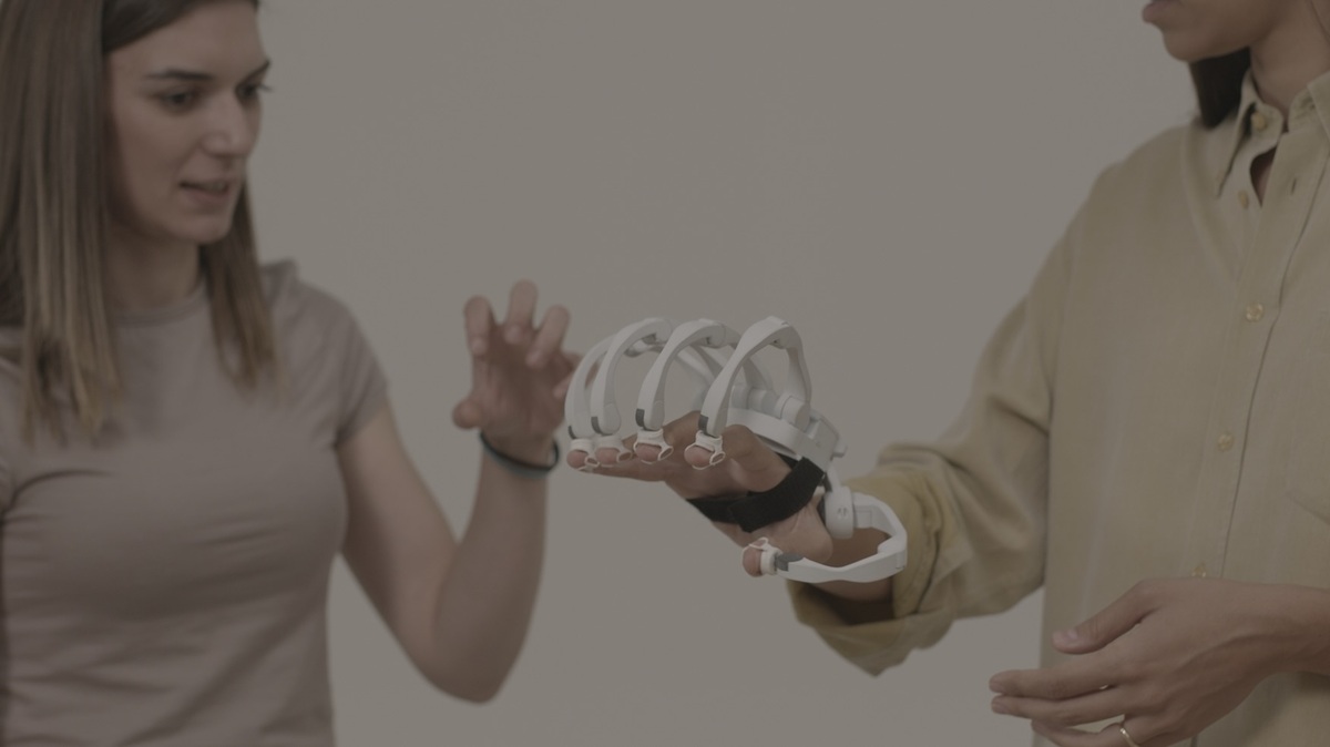Haptikos is making haptic exoskeletons for your hands.