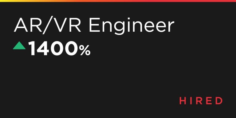 AR/VR engineers are in high demand.