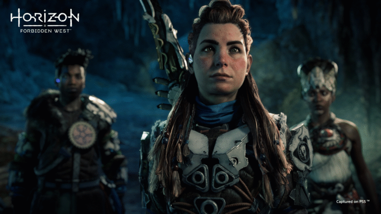 Aloy and friends in Horizon: Forbidden West.