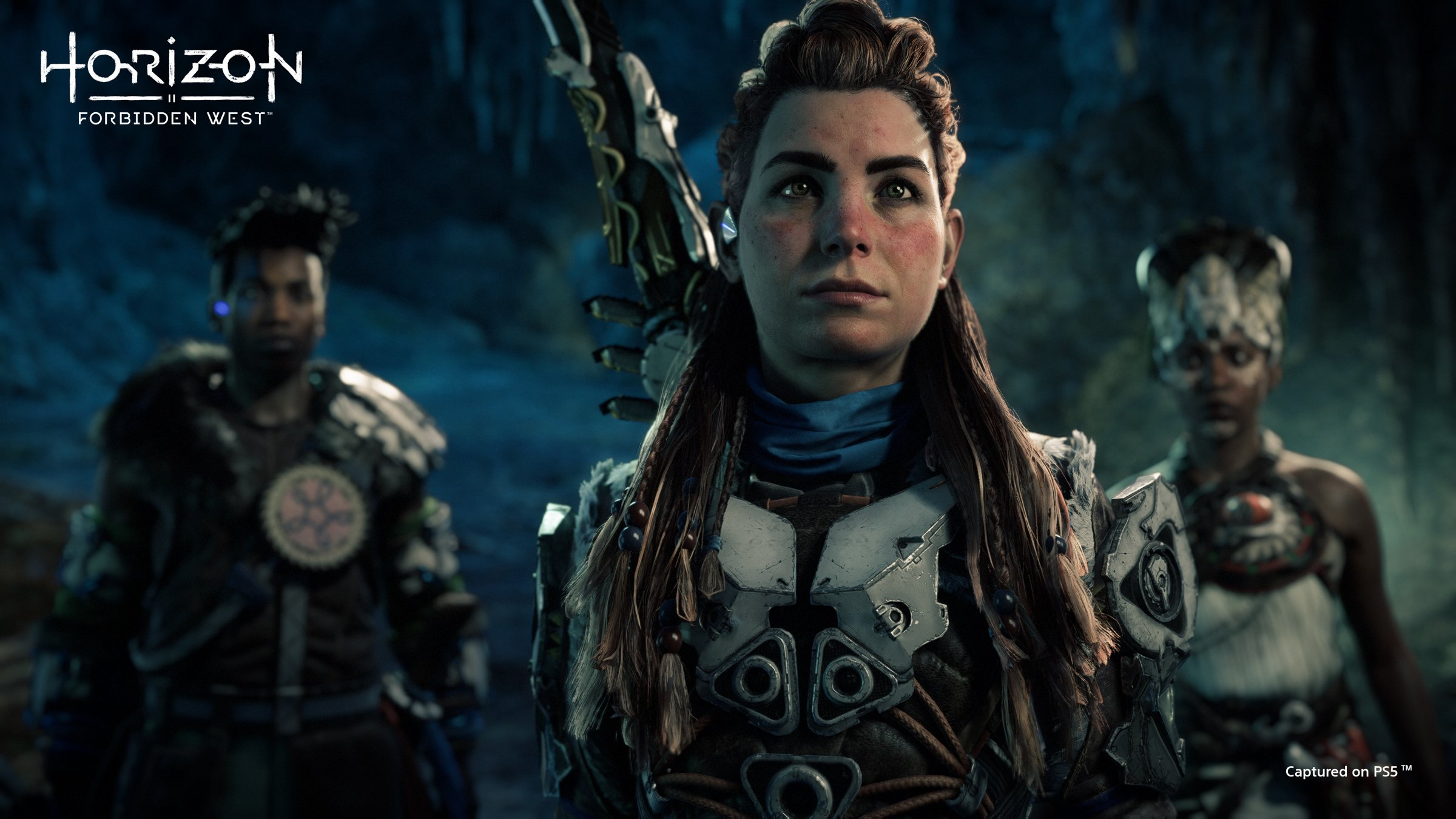 Aloy and friends in Horizon: Forbidden West.