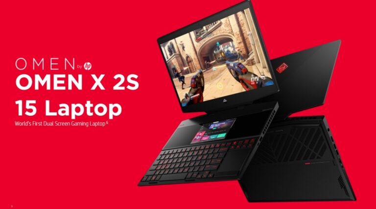 HP Omen X 2S 15 laptop has two screens.