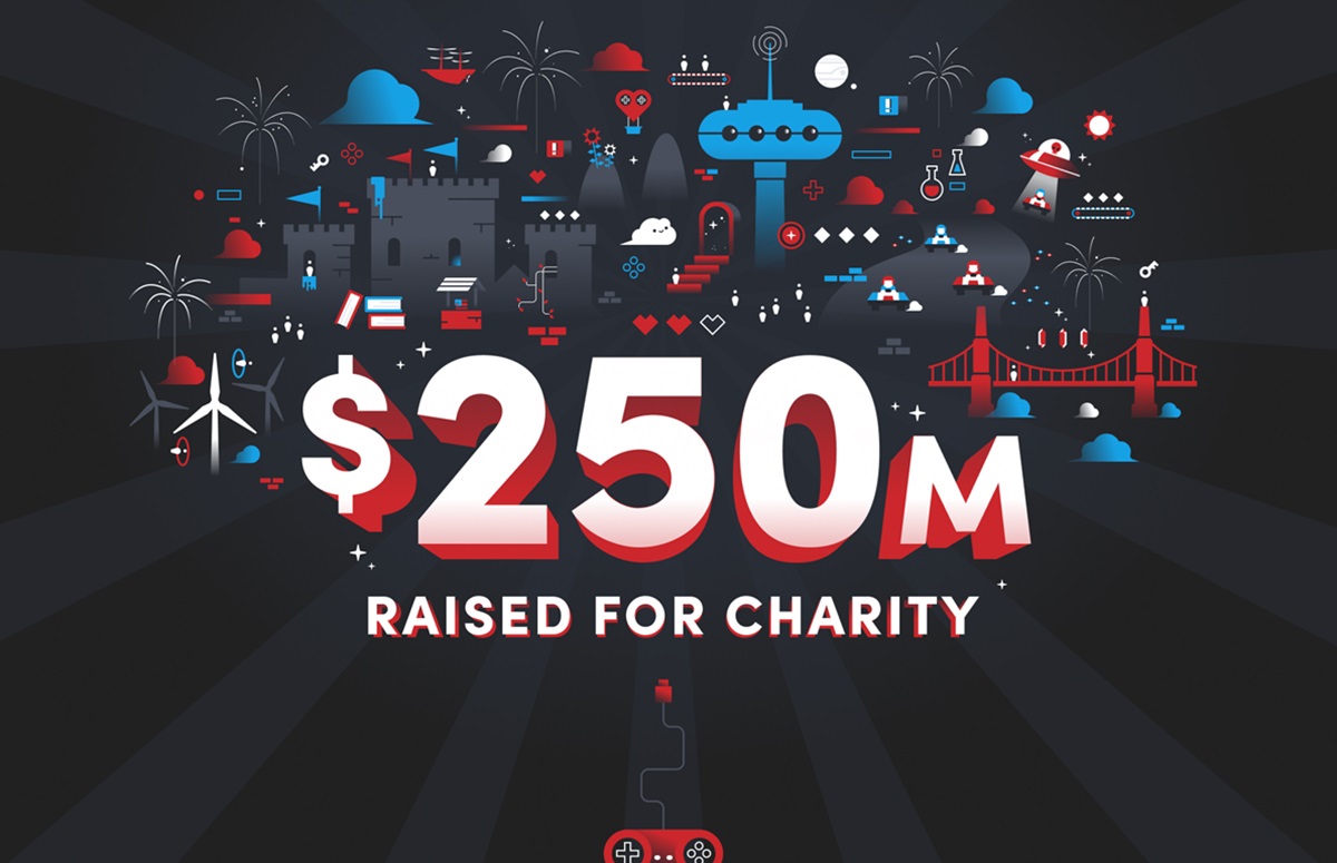 Humble Bundle has raised $250 million for charity.