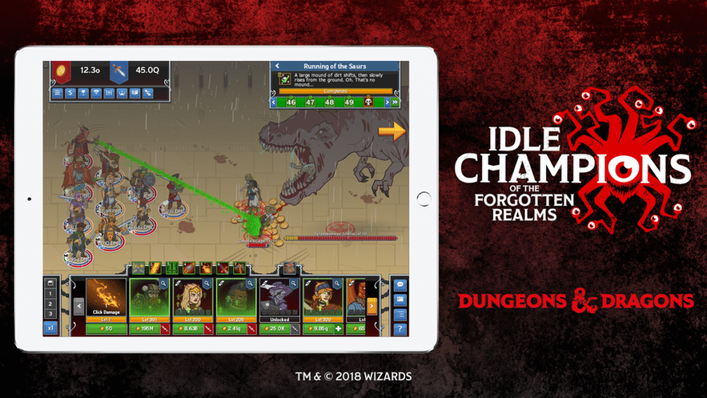 Idle Champions of the Forgotten Realms is coming to tablets.