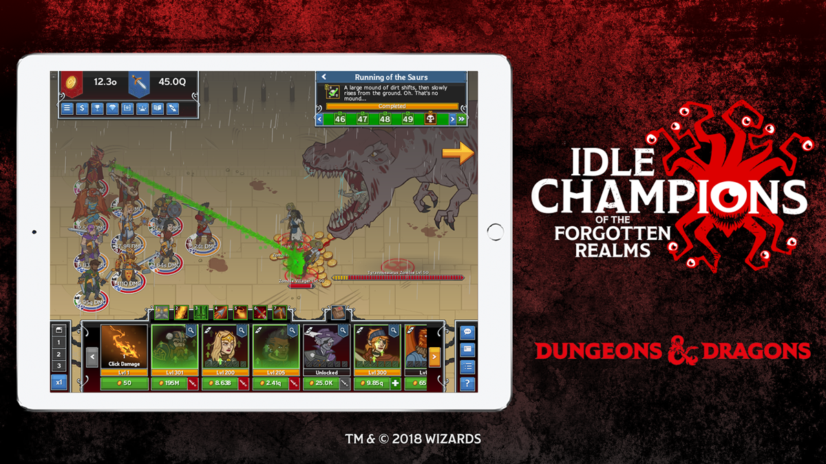 Idle Champions of the Forgotten Realms is coming to tablets.