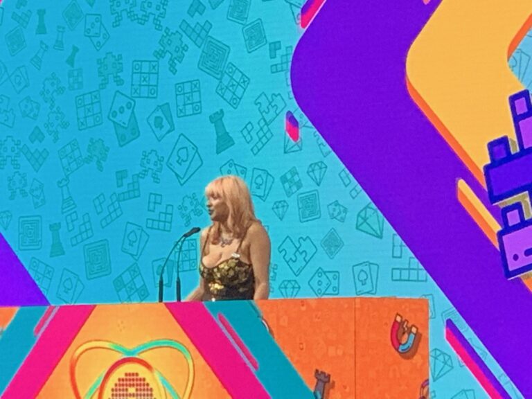 Meg Jayanth hosted the Independent Games Festival.