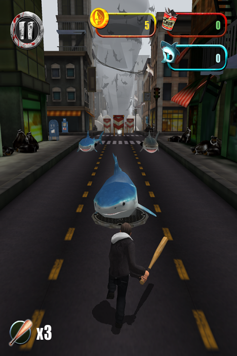 Sharknado Fin with bat