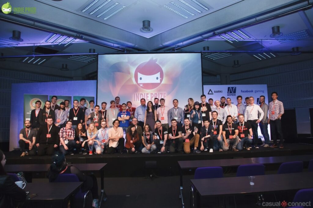 Winners and nominees at the Casual Connect Europe Indie Prize awards.