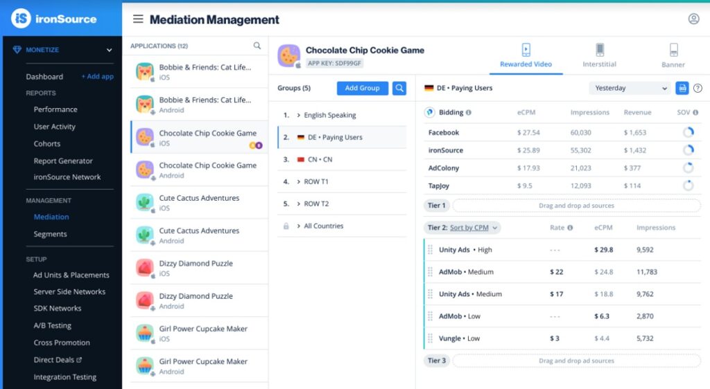 IronSource's LevelPlay enables better ad results for app and game developers.