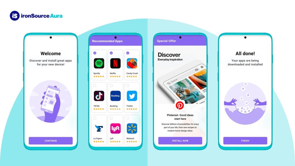 IronSource's Aura platform helps monetize mobile games and apps.