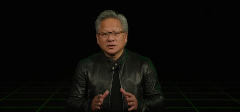 Jensen Huang, CEO of Nvidia, speaking at the GTC22 keynote.
