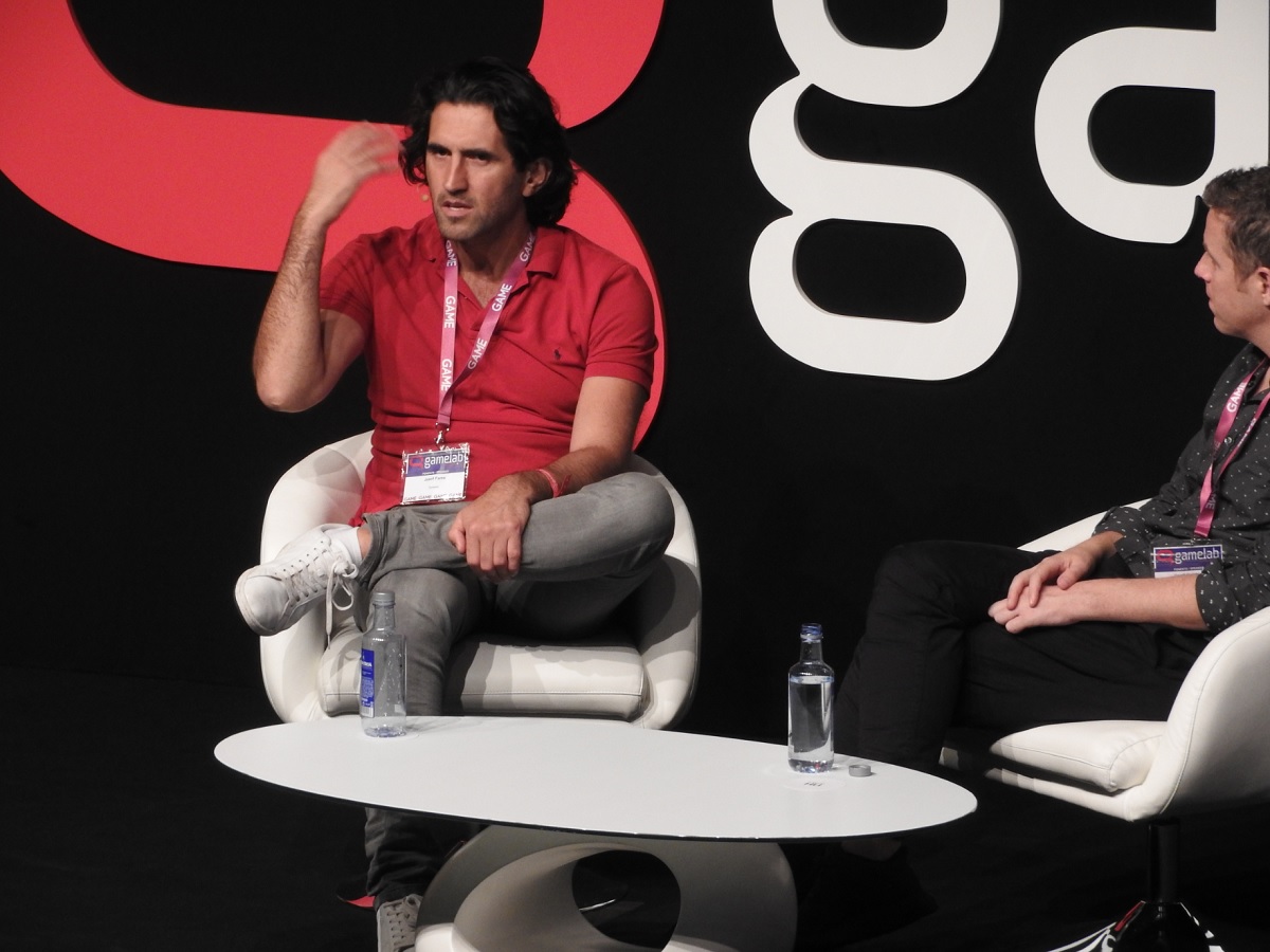 Josef Fares, CEO of Hazelight, speaks with Geoff Keighley at Gamelab.