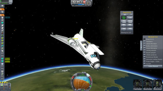 A space shuttle in KSP.