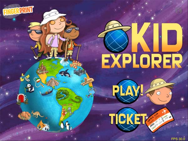 Fingerprint's Kid Explorer Game Menu