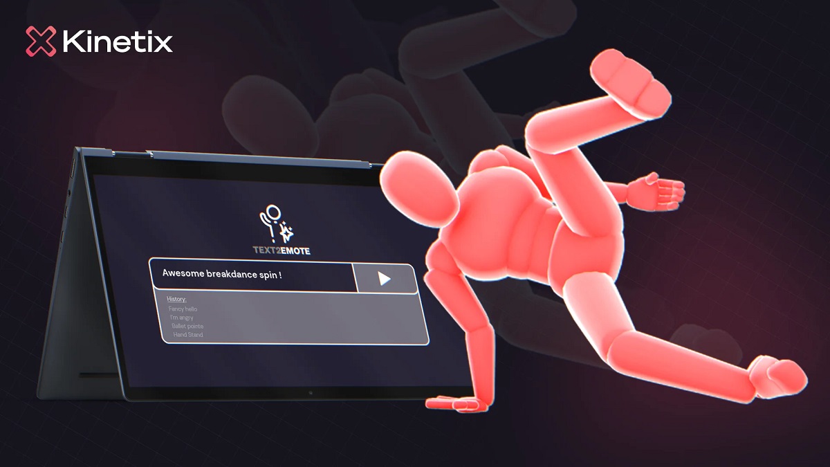 Kinetix's Text2Emote enables people to create emojis with text prompts.
