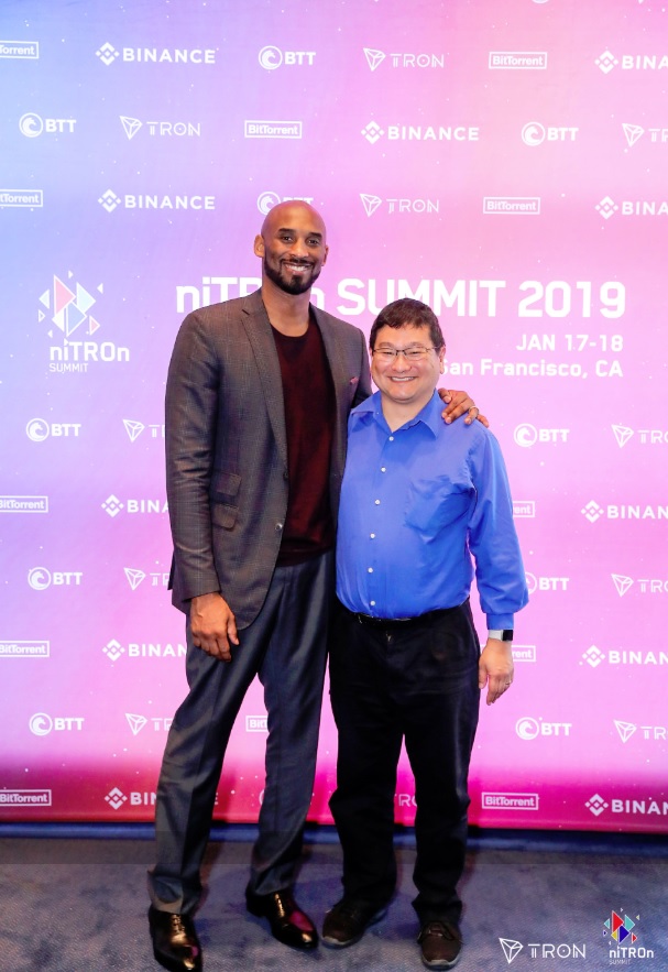 Hanging out with Kobe Bryant at the Tron conference. Twins, separated at birth.