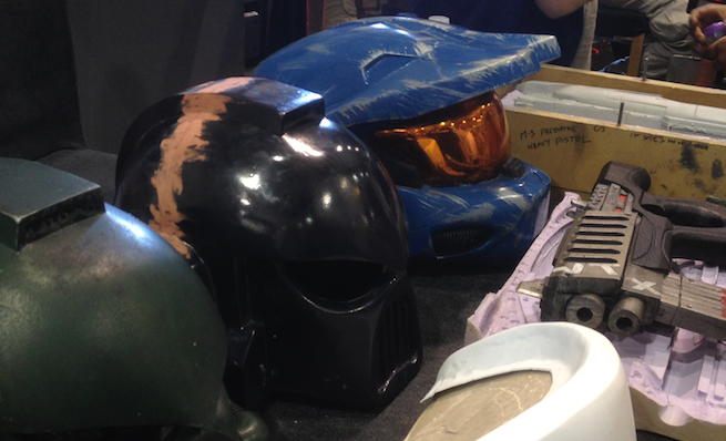 Master Chief and Warhammer 40K Helmets