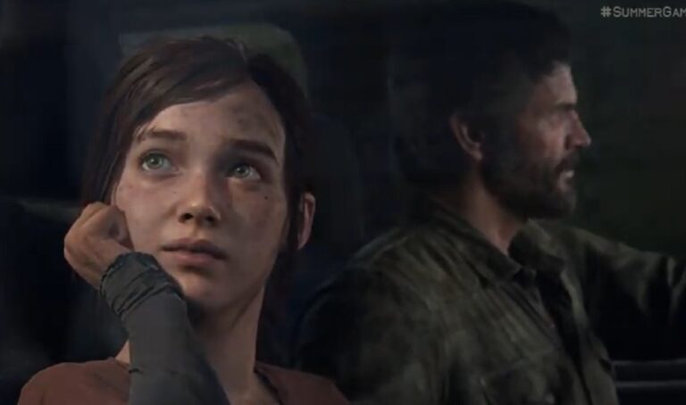 Ellie and Joel from The Last of Us video game of 2013.