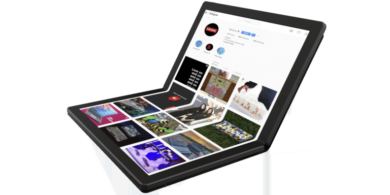 A render of Lenovo's first foldable PC