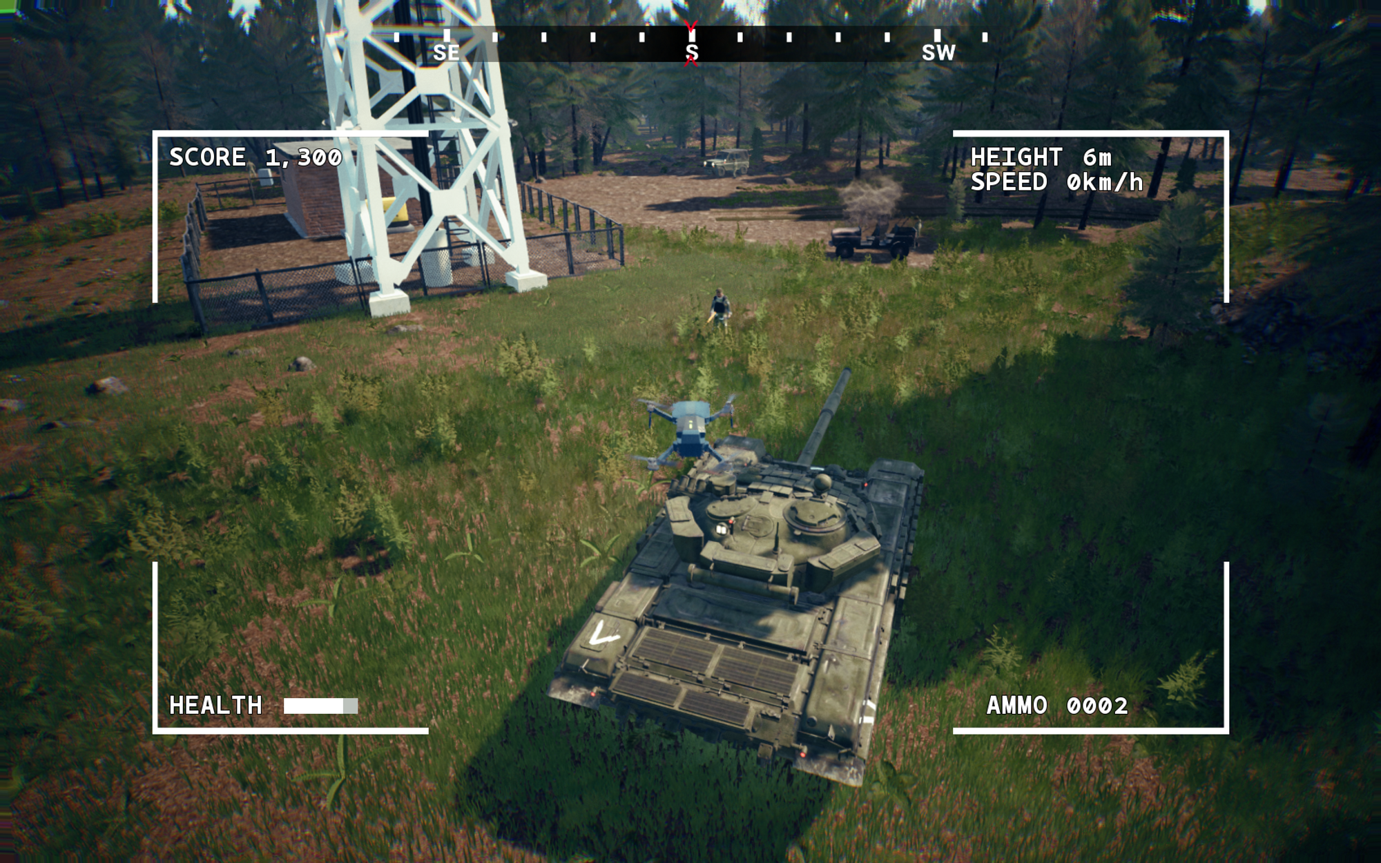 You drop grenades on Russian tanks from drones in Death From Above