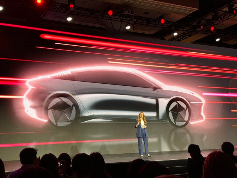 LG showed a concept car filled with entertainment and AI.