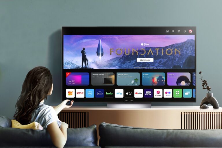 LG OLED TVs feature AI processing and search.