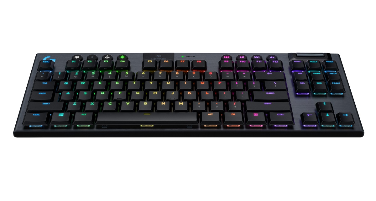 The Logitech G915 TKL Tenkeyless Lightspeed Wireless RGB Mechanical Gaming Keyboard