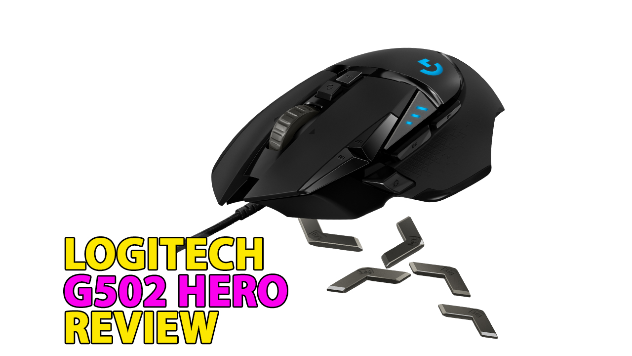 Logitech G502 Hero with its optional weights.