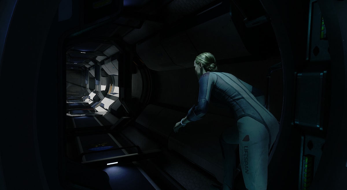 You maneuver in VR by grabbing the environment and pushing off.
