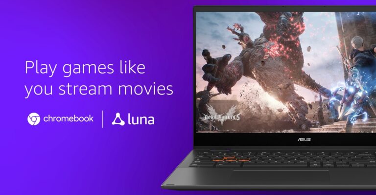 Amazon Luna running on an Asus Chromebook.