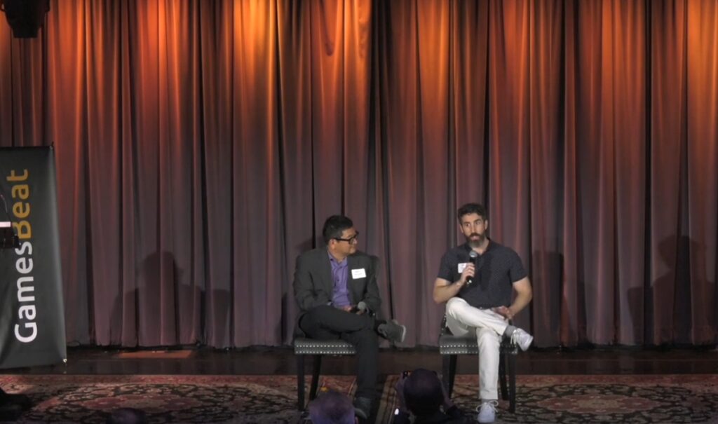 Matthew Ball, CEO of Epyllion, talks with Dean Takahashi at our Hollywood and Games event in December.