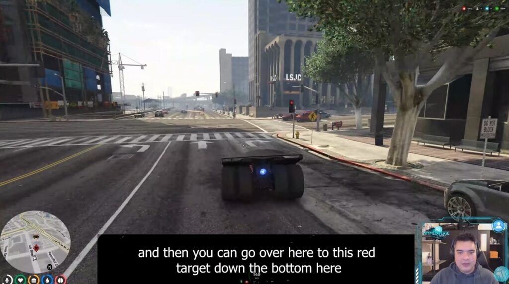 An NFT-based car in Grand Theft Auto V server built by MyMetaverse.