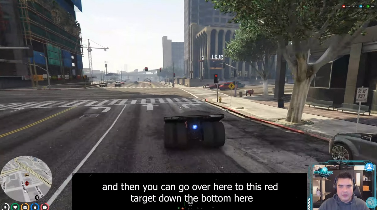 An NFT-based car in Grand Theft Auto V server built by MyMetaverse.