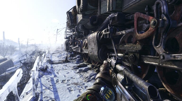 Metro Exodus has Artyom riding the Aurora locomotive.