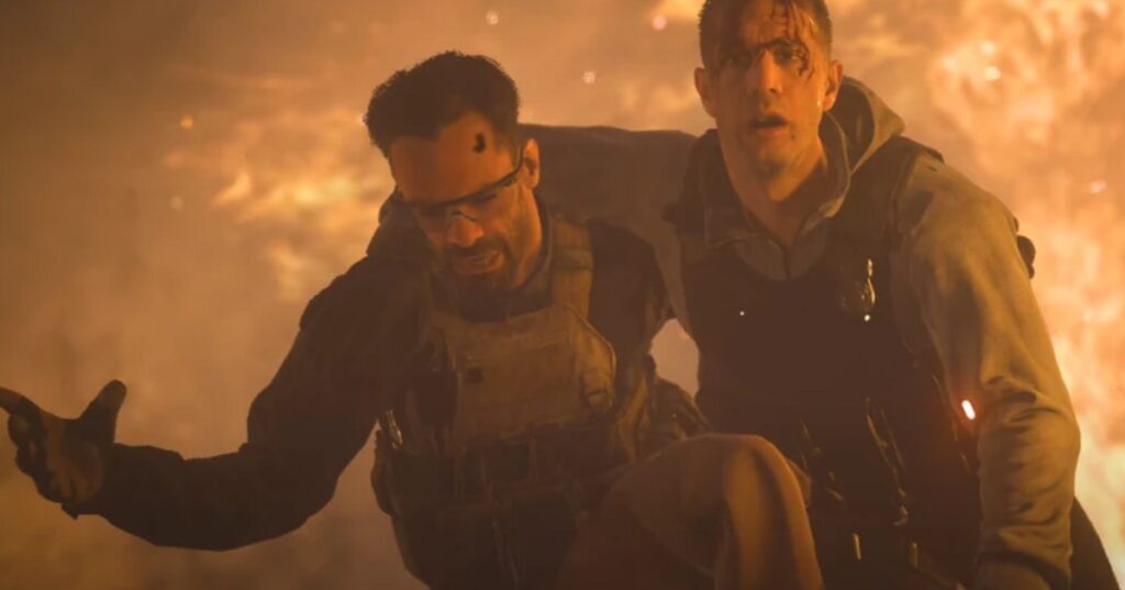 Alejandro Vargas (left) saves Rodolfo Parra in Modern Warfare II.