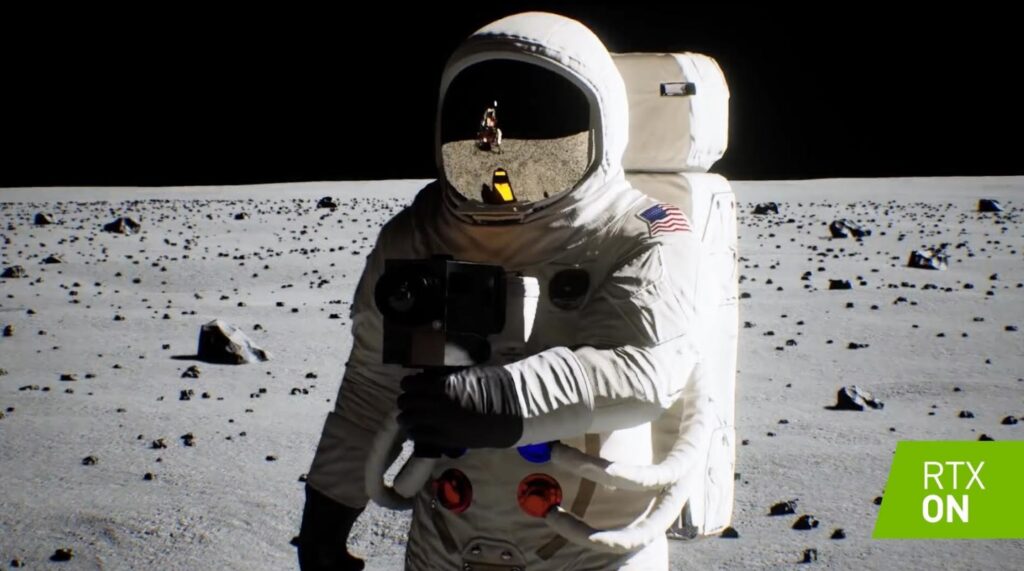 The moon landing, reproduced.