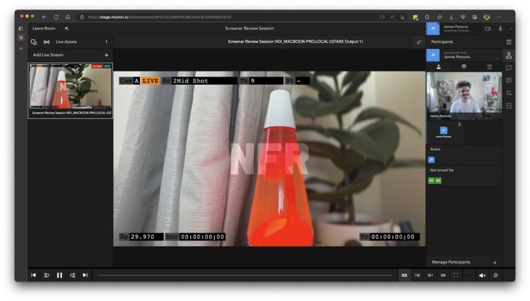 Moxion Rooms helps with cloud-based production reviews.